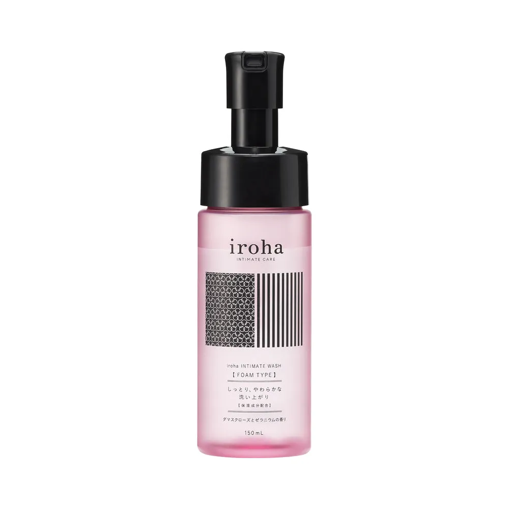 iroha Intimate Wash Foam Damask Rose and Geranium 5.07 oz.