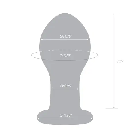 Glas 3.5 in. Galileo Glass Butt Plug