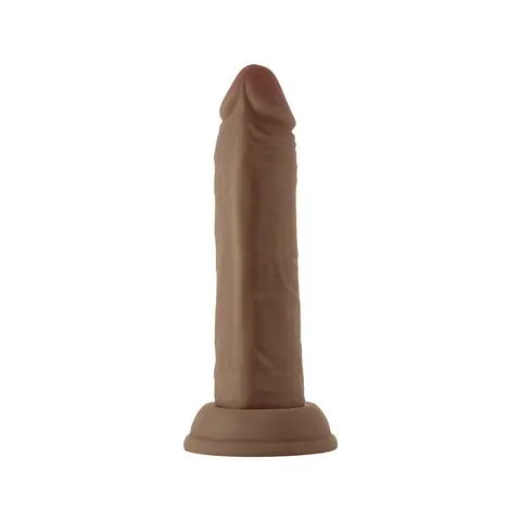 Shaft Model J: 6.5 in. Dual Density Silicone Dildo Oak