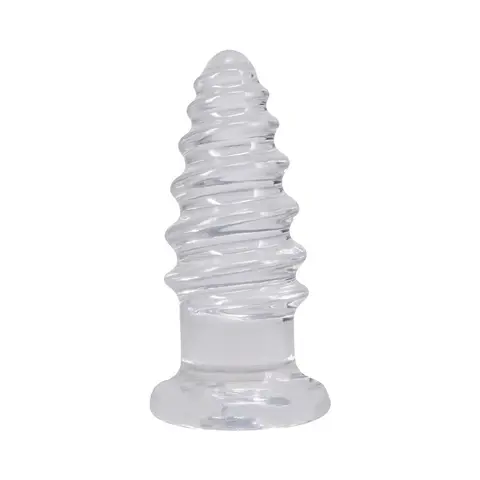 Crystal Jellies Anal Twist 7 in. in Clear