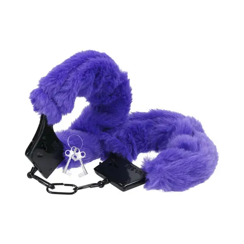 Merci Fluff Cuffs in Violet