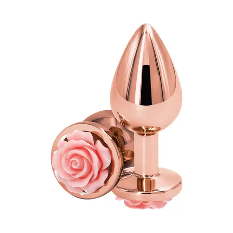 Rear Assets Rose Anal Plug Medium in Pink