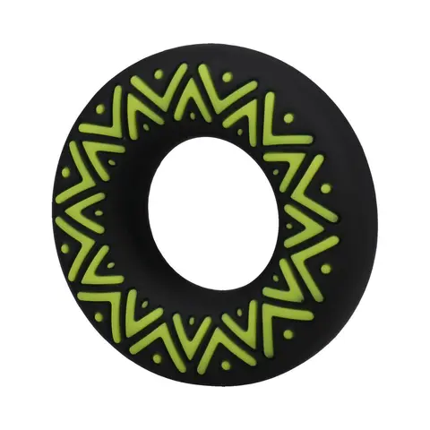 Polynesian Pleasures Hula Loops Silicone Tribal C-Ring 25mm Yellow/Black