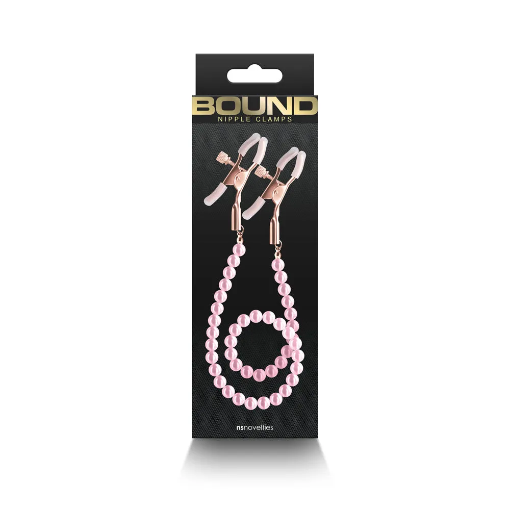 Bound Nipple Clamps DC1 in Pink