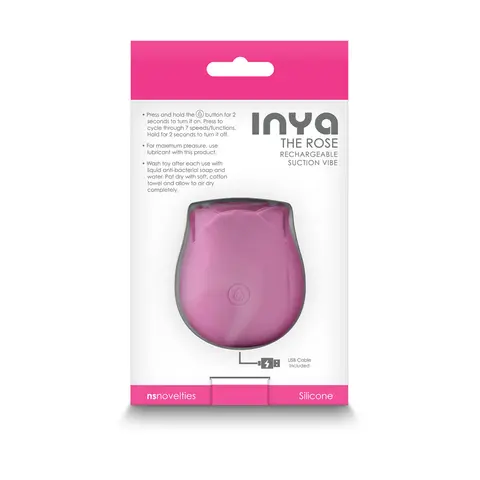 INYA The Rose Rechargeable Suction Vibe in Pink