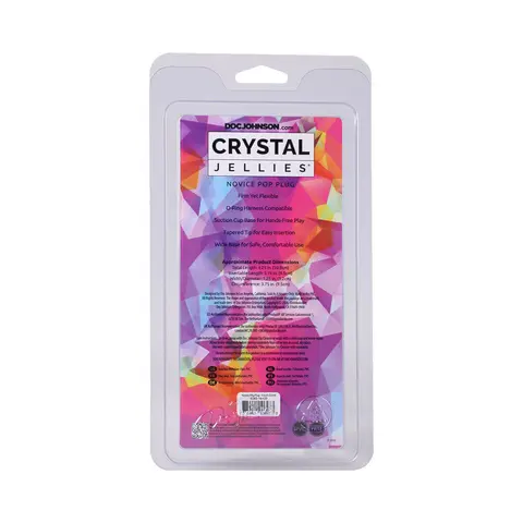 Crystal Jellies Novice Pop Plug 4 in. in Clear