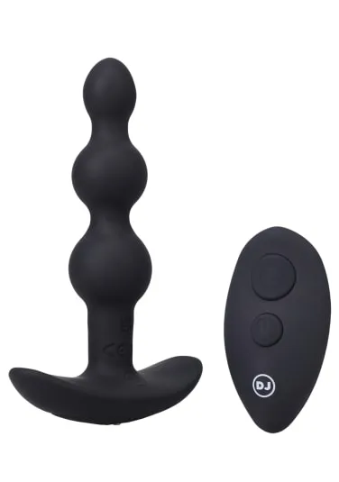 A-Play - BEADED VIBE - Rechargeable Silicone Anal Plug with Remote