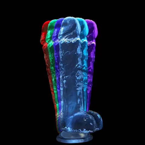 Realrock Crystal Clear LED Touch Dong 6 in. Translucent