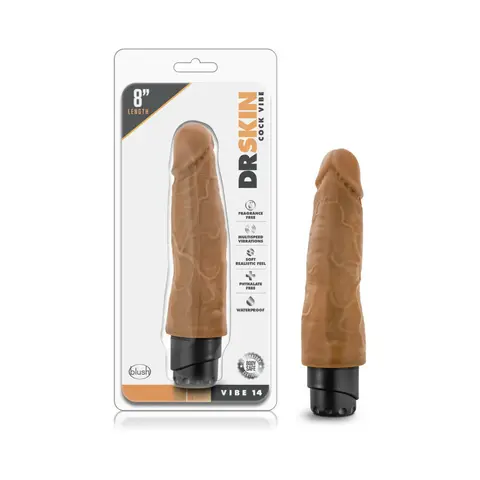 Dr. Skin Cock Vibe 14 Realistic 8 in. Vibrating Dildo Tan