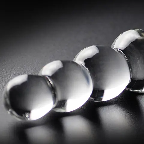 Icicles No. 2 Beaded 8.5 in. Glass Dildo Clear