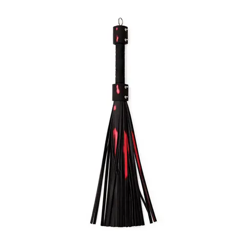 Heat Tease Flogger Black/Pink