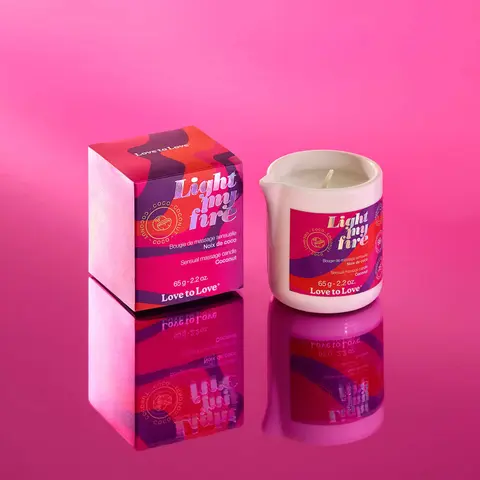 Love to Love Light My Fire Sensual Massage Candle Coconut 2.2 oz.