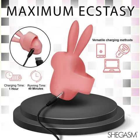 Shegasm Sucky Bunny Clit Stimulator in Pink