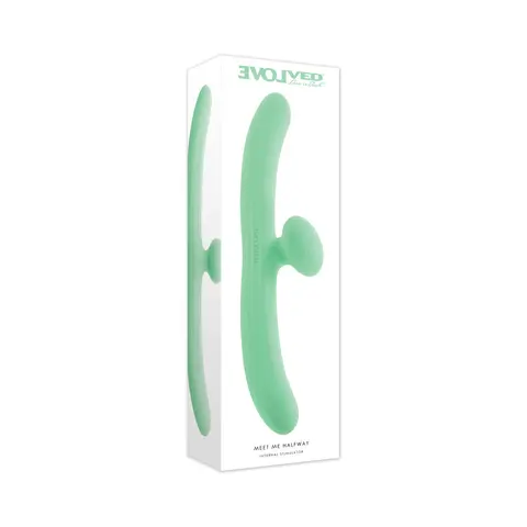 Evolved Meet Me Halfway Double Ended Vibrator Green