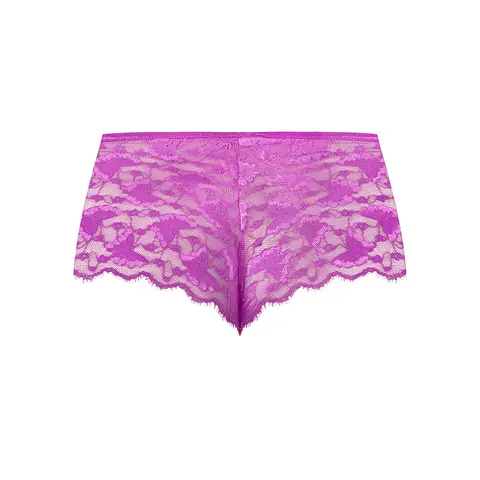 Magic Silk Butterfly Fantasies Boy Short Neon Purple Queen Size