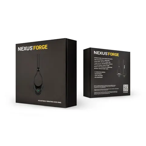 Nexus Forge Adjustable Vibrating Cock Ring Black