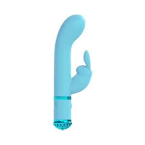 Loveline Belle Rechargeable Silicone Rabbit Vibrator in Blue