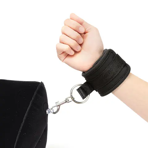 Lux Fetish Inflatable Position Wedge with Detachable Cuffs