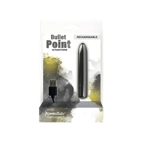 Power Bullet Point Rechargeable in Black