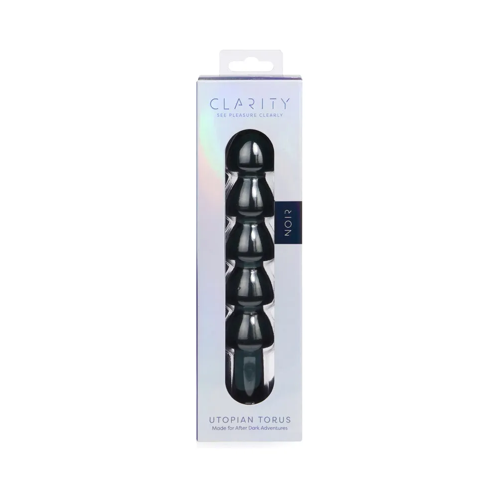 Clarity Utopian Torus Noir Glass Dildo