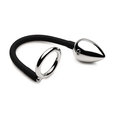 Master Series Tug + Plug Cock & Ball Ring with Anal Plug