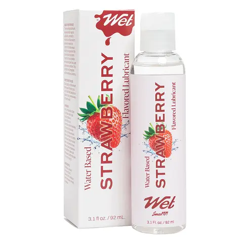 Wet Flavored Lubricant Strawberry 3.1 oz.