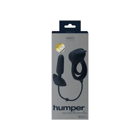 VeDO Humper Rechargeable Dual C-Ring with Anal Plug Black