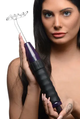 Zeus Electrosex Deluxe Edition Twilight Violet Wand With 5 Attachments