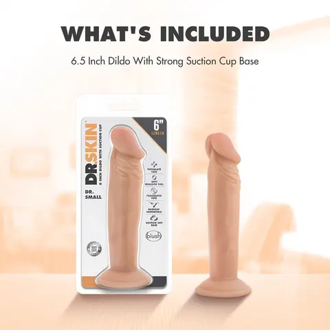 Dr. Skin Dr. Small Realistic 6.5 in. Dildo in Beige