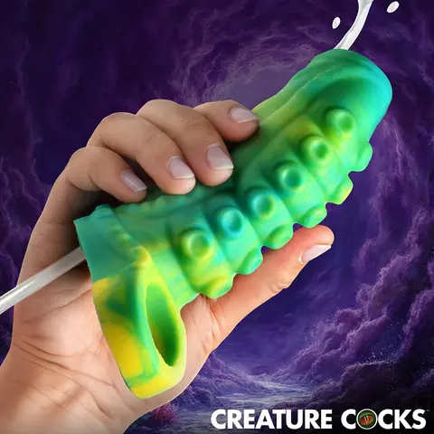 Creature Cocks Siphon Tentacle Squirting Silicone Penis Enhancer in Green
