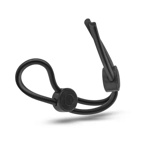 Stay Hard Silicone Double Loop Lasso/Bolo Cockring in Black