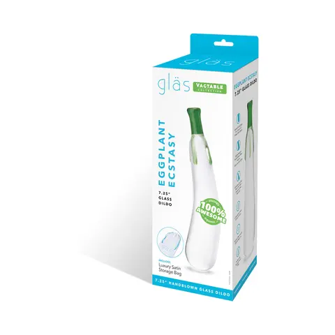 Glas Eggplant Ecstasy 7.25 in. Glass Dildo