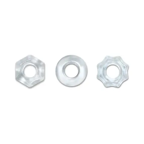Renegade Chubbies Cock Rings 3-Pack in Clear