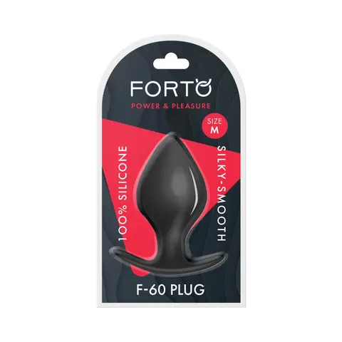 Forto F-60 Spade Silicone Anal Plug Medium in Black