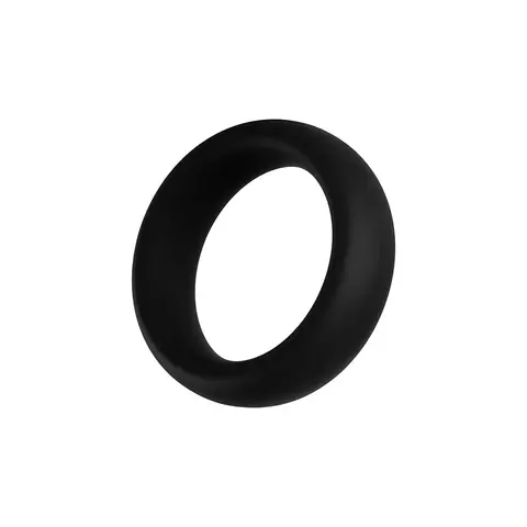 Forto F-64 Wide Liquid Silicone Cockring Small in Black