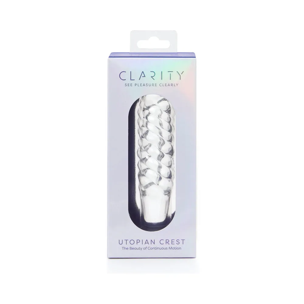 Clarity Utopian Crest Glass Dildo