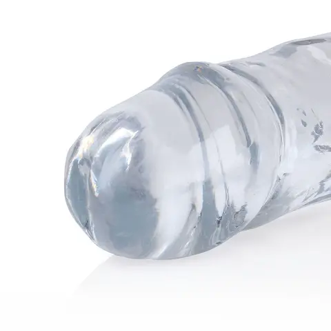 RealRock Crystal Clear Double Dong 13 in. Dual-Ended Dildo Clear