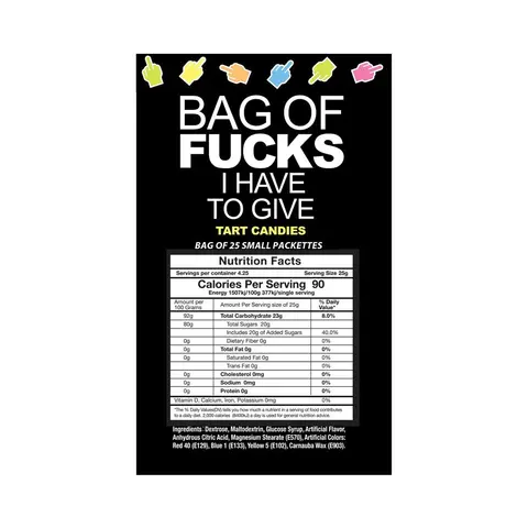 Bag Of Fucks I Have To Give Bag of 25