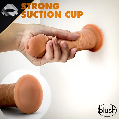 Dr. Skin Glide Realistic 8 in. Self-Lubricating Dildo in Tan