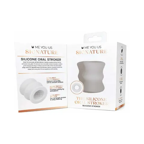 Me You Us Signature The Silicone Oral Stroker in Clear