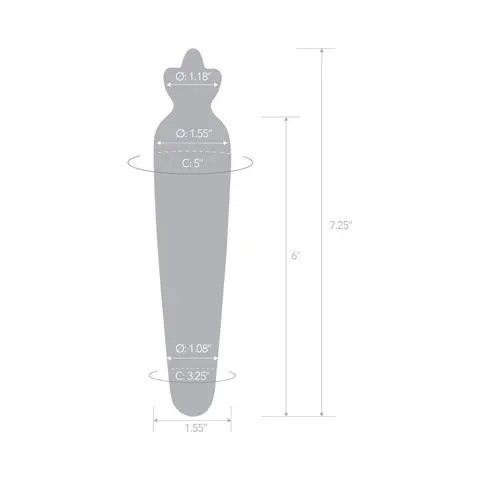 Glas Bunny's Secret 7.25 in. Glass Dildo