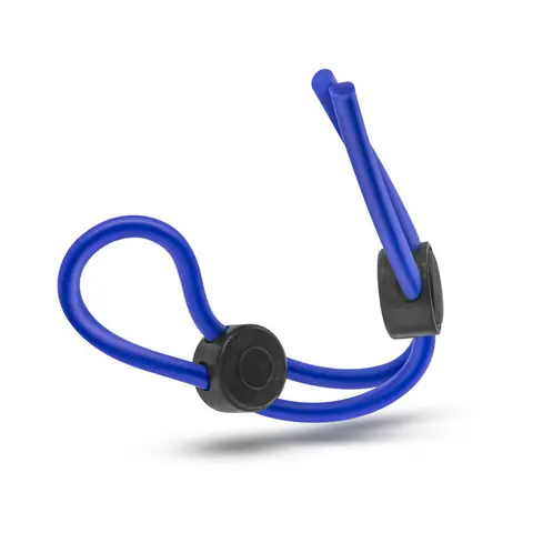 Stay Hard Silicone Double Loop Lasso/Bolo Cockring in Blue