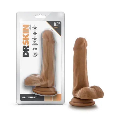 Dr. Skin Dr. Jeffrey Realistic 6.5 in. Dildo with Balls in Tan