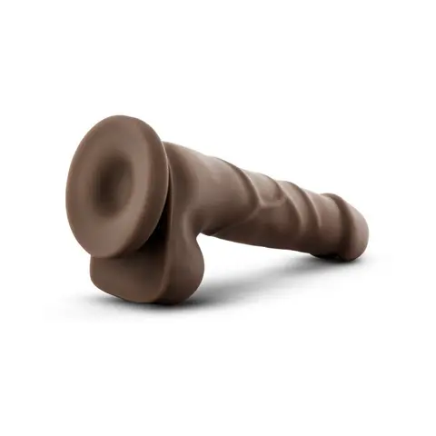 Dr. Skin Basic 7 Realistic 7.75 in. Dildo with Balls in Brown