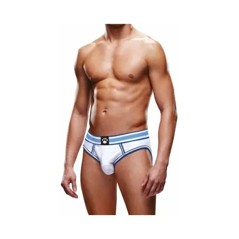 Prowler Open Brief White/Blue M