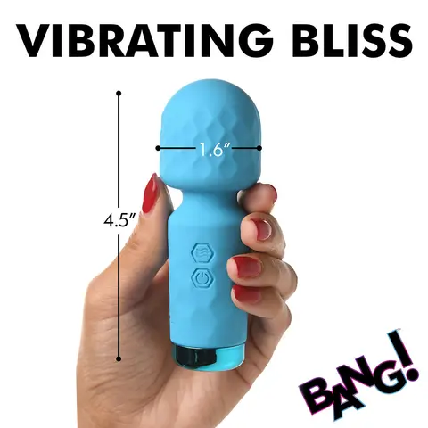 BANG! 10X Mini Silicone Wand in Blue