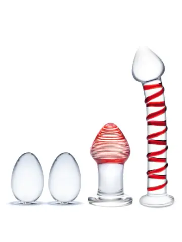 4-piece mr. swirly glass toy set