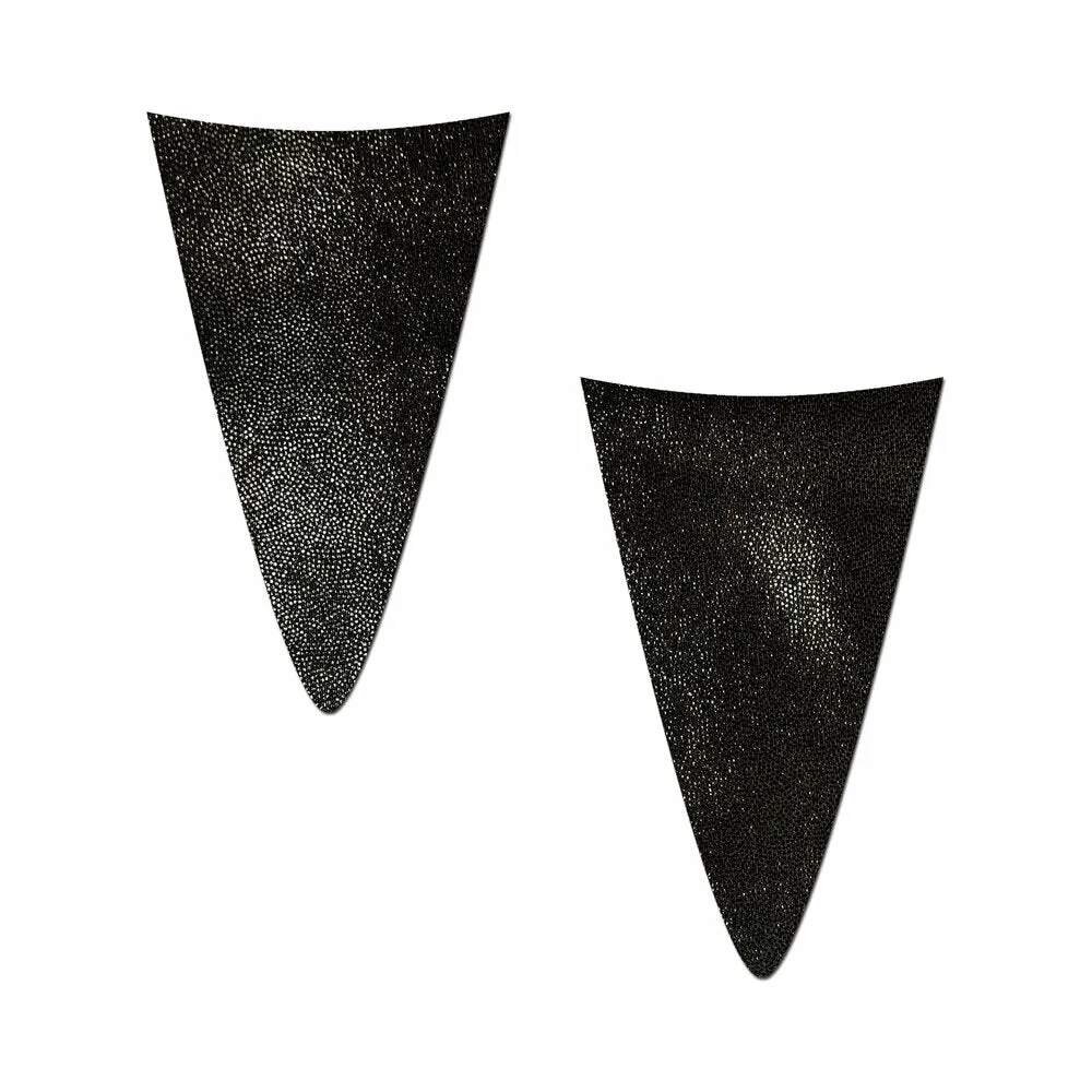 Pastease Strapless Bikini Merkins: Liquid Black Mini Bikini Merkin
