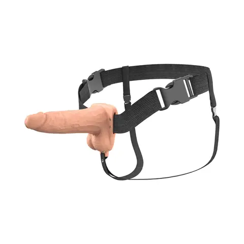 Fantasy X-Tensions Elite Vibrating Hollow Silicone Strap-On 6 in. in Light