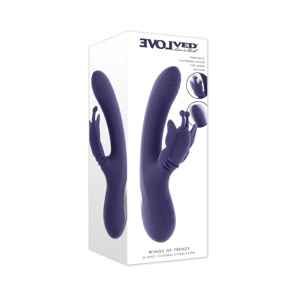 Evolved Wings Of Frenzy Thrusting Butterfly Dual Stimulator Purple